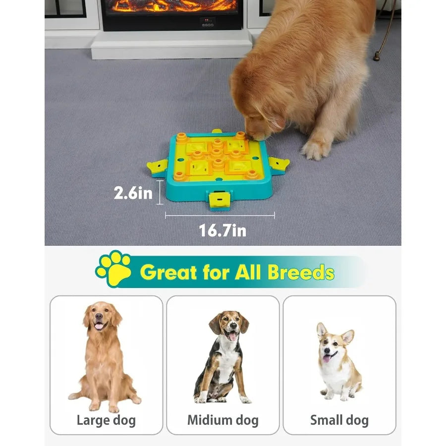 Dog Puzzle Toy Mental Stimulation - Dogs Food Puzzles Toys Dog Treat Puzzle Feeder Blue-Advanced